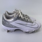 Nike Vapor Edge Shark 2 Youth Football Cleats White metallic Silver 4 5y
