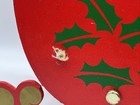 Vintage Mid Century Folding Wooden Sleigh Christmas Card Holder Made In Japan