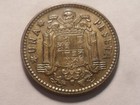 1947 54  Nice  hi-grade  Spain Alum-bronze Una Peseta Km 775 Mintage 55 000 000 