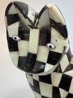 7 5    Sudha Style India Hand-carved Elegant rustic Solid Inlay Cat Figurine  k2 