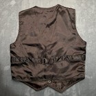 Roper Leather Vest Kids Boys Size 7 Brown Western Suede Button Front Cinch Back