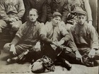 Antique Early 1900 s B w Photo - Lindley Baseball Team - 7 1 2  X 9    11 x14  