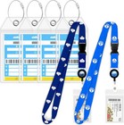 Norwegian Luggage Tag Holders 4pk   Lanyards 2pk  Royal Blue
