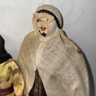 Vtg Antique Couple Arabic Male   Female 6    -10   traditional Cloth Dolls