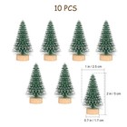 10 Pcs Mini Bottle Brush Christmas Tree Tiny Trees For Crafts Party Decorations