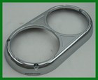 Chrome Plastic Peterbilt 359 Style Dual Headlight Bezel Original Style -set Of 2