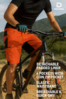 Mens Cycling Mtb Short Off Road Downhill Bicycle Shorts Detachable Padded Liner