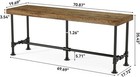 70 9   Solid Wood Bar Table Industrial Narrow High Top Bar Unit For 6-8 People