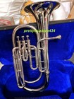 Baritone Horn Of Pure Brass Made In Chrome Polish  cushion Case   Free Fast Ship