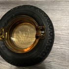 Firestone Green Tire Glass Ashtray 1930s The Mark Of Quality