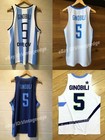 Gin  bili  5 Team Argentina Basketball Jerseys Custom Names