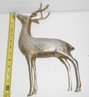 Vintage Mcm Brass Deer Figure Buck Sculpture 13  Tall S112