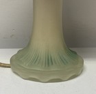 1940s Vtg Art Deco Boudoir Lamp Frosted Opaque Glass Green Hue  read  - As Is