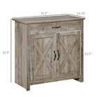 Farmhouse Barn Door Sideboard Buffet Accent Storage Cabinet Coffee Bar Tv Table