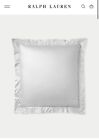 Ralph Lauren Bedford Jacquard Euro Sham 26 X 26  Classic White Msrp  215