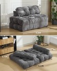 3-in-1 Folding Sofa Bed Single Futon Couch back Support   Pillow For Small Space