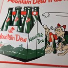 Vintage Mountain Dew Porcelain - Hillbilly Gas Pump Soda Bottles Cola Sign