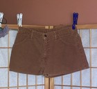 Vintage 70s Hot Pants Corduroy Short Shorts High Waist Casual Summer Wear Xsmall