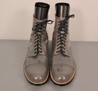 Men s Vtg 1960s 1970s Grey Cap Toe Stacy Adams Ankle Boots Shoes 11 5 D 60s 70s