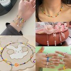 57600pcs 2mm Glass Seed Beads Kit 144 Colors Jewelry Making Set Needles String