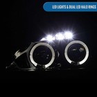 Led Dual Halo Projector Headlights Honda S2000 Ap1 2000-2003 Black Smoke Pair