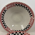 Coca-cola Gibson Red Black White Checkered 10 25    Serving   8    Cereal Bowls 1996