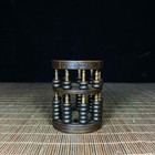 Antique Old Chinese Dynasty Palace Bronze Abacus Brush Pot Pencil Vase