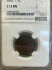 1803 Draped Bust Half Cent F12 Ngc