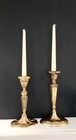 Pair Of Heavy Solid Brass Traditional Taper Candle Holders Vintage India 11     