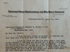Wwi Era Newport News Shipbuilding Letter Signed Homer Ferguson Uss Nevada 1919