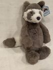 New Jellycat Medium Bashful Raccoon 12    Retired Plush London