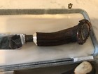 Vintage Sterling Silver Caps Sheffield  England 3 -piece Carving Set Horn W box