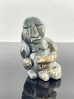 Authentic Eskimo Inuit Art Hand Carved Canadian Tribal Stone 350 Grams 4 5  Tall
