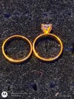 Mgl Fashion Yellow Gold Engagement wedding Ring Set Clear Round Cz Size 9