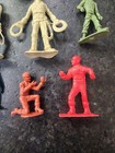 Vintage 1960s Plastic Playset Figures Lot Of 8 Marx   Mpc- Cowboy  Solider