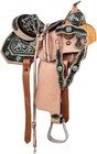 Western Barrel Racing Saddle Leather Horse Tack Set Included Rodeo Trail