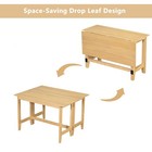 Farmhouse Wood Dining Table Extendable Rectangular Kitchen Table For 4 People