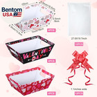 12 Set Valentine Day Baskets For Gifts Empty With Cellophane Basket Bags Valenti