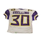 Chris Shelling Birmingham Thunderbolts 2001 Game Used Away Jersey Size 44 Short