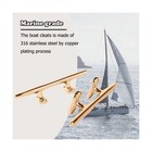 Brass Boat Cleat 4 Inch Brass Boat  Boat Dock Cleat open Base Boat Cleat moor   