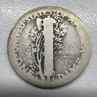 1919 S Mercury Dime Circulated 90  Silver Good   Average Circulated