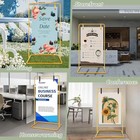 Wedding Sign Holder  68   x31   x 20    Adjustable Welcome Sign Stand With Gold