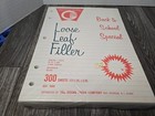 Vintage Grand Union Loose Leaf Filler Paper 300 Sheets