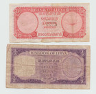         Libya 1952  1 2 Half Pound   Libya 1963 1 4 Pound Notes