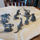 Handcrafted Pewter Fantasy Dragon Figurines Lot Of 7 