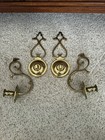 Pair  2  Vintage Williamsburg Virginia Metalcrafters Brass Candle Wall Sconces