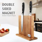 Knife Block Double-sided Magnetic Wooden Knife Holder Knife Storage Organizer