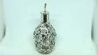 Japanese Cherry Blossom 950 Sterling Silver Overlay Dresser Perfume Bottle -nice
