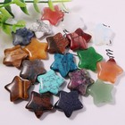 50pcs Natural Stone Reiki Healing Crystals Stars For Home Decorate Mixed Color