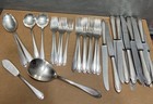1847 Rogers Bros Is Lovelace  Silverplate Flatware   Serving Vintage 32 Pc